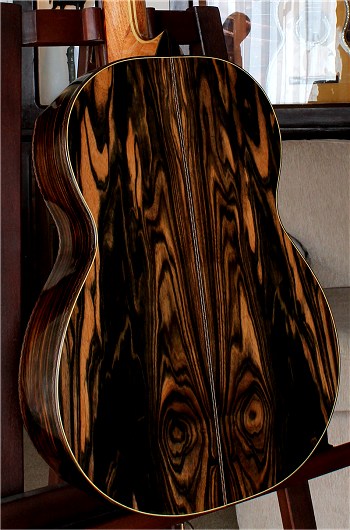 Moon Ebony B&S, Bellucci/Hauser braced Cedar top Concert guitar