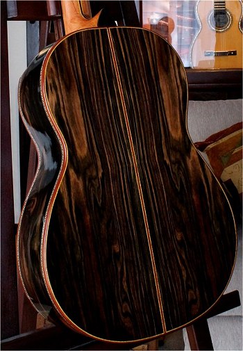 Moon Macassar Ebony B&S, Hauser braced Cedar top Concert guitar