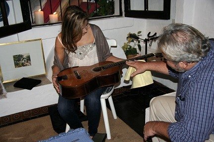 Ana was amazed at the amazing inlay work and detailing of the guitars